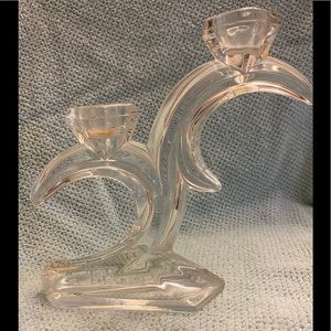 German Crystal Lead Candle Holders